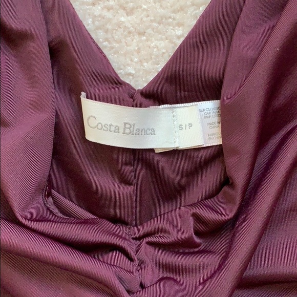 Burgundy Costa Blanca Mini Dress - Picture 3 of 3